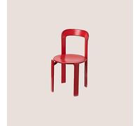 Ensemble de chaises de salle à manger empilables modernes - Pieds en bois massif et cadre en alliage d'aluminium - Idéal pour les petits appartements, cuisine, bureau, bar, salon