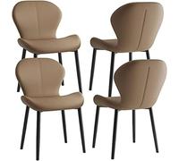 Ensemble de chaises de salle à manger ergonomiques et modernes, pieds en acier carbone pour une assise confortable dans le salon et la salle à manger