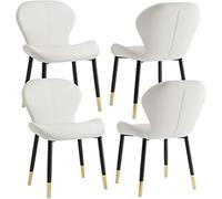 Ensemble de chaises de salle à manger ergonomiques et modernes, pieds en acier carbone pour une assise confortable dans le salon et la salle à manger