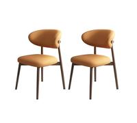 Ensemble de chaises de salle à manger modernes du milieu du siècle - Rembourrées avec dossier incurvé et pieds en bois pour une cuisine et un salon élégants