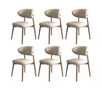 Ensemble de chaises de salle à manger modernes du milieu du siècle - Rembourrées avec dossier incurvé et pieds en bois pour une cuisine et un salon élégants