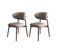 Ensemble de chaises de salle à manger modernes du milieu du siècle - Rembourrées avec dossier incurvé et pieds en bois pour une cuisine et un salon élégants