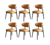 Ensemble de chaises de salle à manger modernes du milieu du siècle - Rembourrées avec dossier incurvé et pieds en bois pour une cuisine et un salon élégants