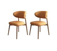 Ensemble de chaises de salle à manger modernes du milieu du siècle - Rembourrées avec dossier incurvé et pieds en bois pour une cuisine et un salon élégants