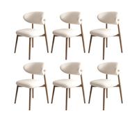Ensemble de chaises de salle à manger modernes du milieu du siècle - Rembourrées avec dossier incurvé et pieds en bois pour une cuisine et un salon élégants