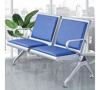 Ensemble de chaises de salle d'attente, banc de réception 2 places avec dossiers et accoudoirs, mobilier de bureau pour hall d'entrée, en acier laminé à froid pour aéroport, hôpital, banque, salon de