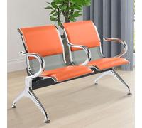 Ensemble de chaises et bancs, 2 places, avec accoudoirs et dossiers, structure en acier laminé à froid pour hôpital, école, aéroport, marché, banque