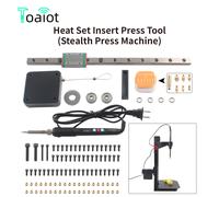 Ensemble de chaleur, outil de presse à insérer, Kit de presse furtive, pointe de fer à souder, écrou d'insertion de filetage, Kit intégré M2 M3 M6 M8 pour pièces d'impression 3D 1set-EU plug