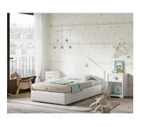 Ensemble de chambre à coucher enfant coloris blanc ( Tête de lit + 2 chevets )