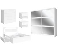 Ensemble De Chambre À Coucher Fino Complet 5 Pièces Couleur Et Finition Au Choix