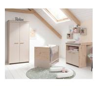 Ensemble de Chambre Bébé « Amina » Trio avec Lit Bébé 70 x 140 cm - Chêne Kent / Cachemire