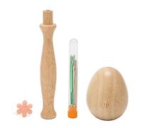 Ensemble de champignons allaiteur en bois de lissage manche incurvée kit d'aiguille d'oeuf pour la couture