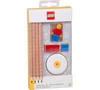 IQ Set de papeterie avec minifigure – 4 crayons, 1 topper, 1 taille-crayon, 1 gomme