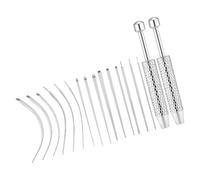 Ensemble de changement de bijoux pour la maison pour les porteurs de piercings corporels, outils de guidage en acier inoxydable, pince à épiler avec des formes droites et incurvées mixtes, aide de