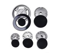 Ensemble de chapeau de cuisinière amélioré, capuchon de flamme de brûleur à gaz, ensemble d'arme à feu compatible avec la plupart des brûleurs de cuisinière à gaz en alliage de zinc pour cuisine (A)