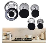 Ensemble de chapeau de cuisinière, capuchon de flamme, couvercle d'accessoires de cuisinière pour poignées de cuisinière SABAF, ensemble de chapeau de cuisinière à gaz pour brûleurs à gaz (plat)