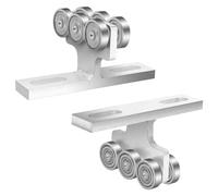 Ensemble de Chariot à 6 Roues, capacité de Charges de 255KG, Chariot à Rouleaux avec Roulements à Faible Bruit pour Installation de Palan électrique, 2 Pièces