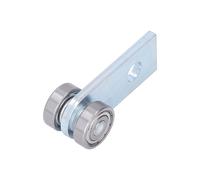 Ensemble de chariot en acier au carbone, acier inoxydable, 2 roues, rouleaux d'assemblage pour canal de support plus grand