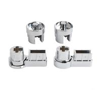 Ensemble de charnières de baignoire pour charnières de douche en verre chromé de 6 mm - Support mural gauche et droit pour rénovation ou nouvelle clôture de baignoire