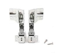 Ensemble de charnières de porte intégrées pour réfrigérateur/congélateur compatible avec Hettich 5.0 Type 41,5 mm gauche et droite en acier robuste Kit de remplacement Finition argent 22 cm de long