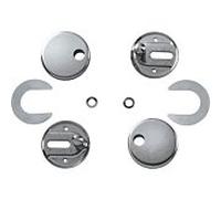 Duravit Kit de charnières Starck 0061381000 pour abattant WC fermeture amortie inox