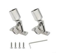 Ensemble de charnières en acier inoxydable 316 pour pont supérieur Bimini avec broches à dégagement rapide et extrémités à œillets - Kit de matériel de qualité marine pour abri solaire de bateau