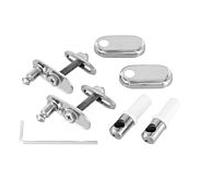 Ideal Standard - Multi Suites, Ensemble de charnières pour siège de toilette slim série 21 en acier inoxydable, TV109AA, Chromé