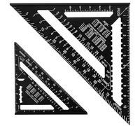 Ensemble de charpentier carré de 30,5 cm et 17,8 cm, outil de mesure, règle triangulaire et rapporteur (impérial) pour travail du bois, menuiserie, mesure, marquage de mise en page, projets de
