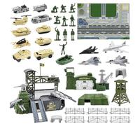 Ensemble de chars pour - de cartes de interactif de | Jouet pour enfants - Chars de construction - En plastique PP - Base militaire - Avions soldats - Figurines - Jeu de combat