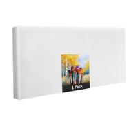 Ensemble de châssis en 1 pièce de 40 x 100 cm - Toile d'art blanche en polyester à peindre, prête à l'emploi, convient pour les peintures acryliques ou les peintures textiles, fournitures de projet de
