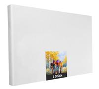 Ensemble de châssis en 1 pièce de 50 x 60 cm - Toile d'art blanche en polyester à peindre, prête à l'emploi, convient pour les peintures acryliques ou les peintures textiles, fournitures de projet de
