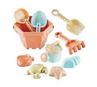 Ensemble de château de sable de plage 10 pièces avec pelle, râteau à seau - Collection de de formes mignonnes, kit de construction en bord de mer | Activité Splash pour , tout-petits