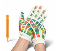 Ensemble de chaussettes et gants de réflexologie avec outil de massage, kit de tableau d'acupression des pieds et des mains pour la relaxation, soins des pieds à domicile, gants d'auto-massage guidés