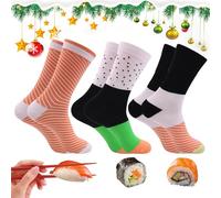 Ensemble De Chaussettes Sushi En Coton, Coffret De Chaussettes Sushi, Chaussette En Coton Doux Pour Anniversaire, Noël Femmes