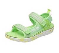 Ensemble de chaussures de plage tendance sandales de plage légères et douces pour fille Sandales moyennes et grandes enfants à fond souple Chaussures de plage, Vert, 1 UK 3X-Narrow