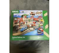 Ensemble de chemin de fer de luxe BRIO World 33052 train en bois complet...