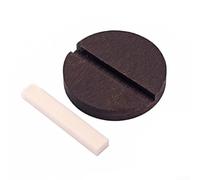 Ensemble de chevalet de guitare à résonateur - Biscuit et selle - Écrou en os de bœuf de rechange avec base en bois pour un son amélioré - Kit de matériel marron clair pour la plupart des guitares à