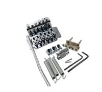 Ensemble De Chevalet Double Tremolo, Compatible Avec Ibanez, Jem | Pour Lic, set métal noir avec barre de vibrato, goujons, ressorts, sillet blocage(Chrome)