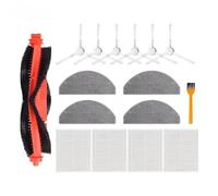 Ensemble de chiffon de vadrouille + sac à poussière + brosse principale + brosse latérale + filtre HEPA Compatible avec Xiaomi S20/E12/C103/D106/E10/B112/3C Plus(16 PCS)