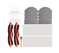 Ensemble de chiffon de vadrouille + sac à poussière + brosse principale + brosse latérale + filtre HEPA Compatible avec Xiaomi S20/E12/C103/D106/E10/B112/3C Plus(35 PCS)
