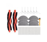Ensemble de chiffon de vadrouille + sac à poussière + brosse principale + brosse latérale + filtre HEPA Compatible avec Xiaomi S20/E12/C103/D106/E10/B112/3C Plus(21 PCS)