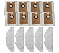 Ensemble de chiffons et sacs à poussière de rechange pour robot Tapo RV30 MAX Plus et RV20 MAX Plus, contient 5 serpillères et 8 sacs pour un nettoyage efficace du sol