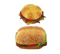 Ensemble de chignon hamburger réaliste en polyuréthane pour stocker et photographier, facile à entretenir