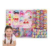 Ensemble de chouchous à cheveux, coffret cadeau, support de queue de cheval, élastiques multicolores, accessoires de cheveux pour filles, ensemble de bandeaux élastiques colorés pour fête