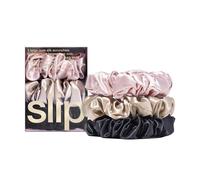 Ensemble de chouchous en soie Slip 100% soie de mûrier - Élastiques doux contre la casse des cheveux, 3 chouchous - Rose, Blond, Noir