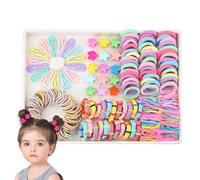 Ensemble de chouchous pour cheveux colorés - Support de queue de cheval multicolore - Accessoires de queue de cheveux tendance pour fête, anniversaire, fille, femme