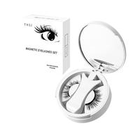 Ensemble de cils magnétiques - Boîte de rangement portable sans colle | Cils artificiels réutilisables pour un look naturel Facile à transporter Parfait pour les voyages au quotidien