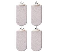 Ensemble de cintre de perruche: barre en pierre minérale de 12 x 6,5 cm, poignée de givrée, branche de mastication en 4 pièces avec support durable | Accessoires d'exercice debout pour Macaw