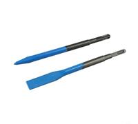 Ensemble de ciseaux à rainurer pour enlever le carrelage, le béton, la brique et la pierre, y compris les burins pointus et plats conçus pour une utilisation avec des outils à tige hexagonale et