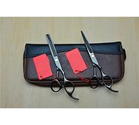 Ensemble de ciseaux de coiffure - Ciseaux tranchants de classe salon for outils de modélisation de précision.(2pcs Add Case J)